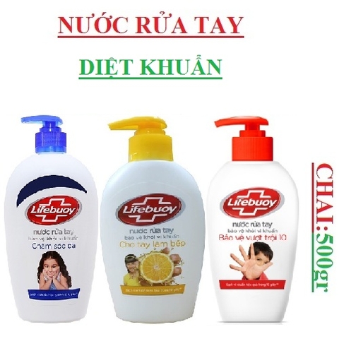 Nước Rửa Tay LIFEBUOY bảo vệ vượt trội, cho tay làm bếp, chăm sóc da chai 500gr