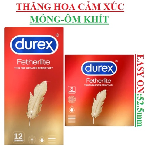 Bao cao su tăng cường cảm xúc Durex  Fetherlite  sensitivity