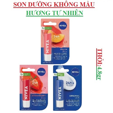 Son dưỡng không mầu  Nivea moisture thỏi 4.8gr