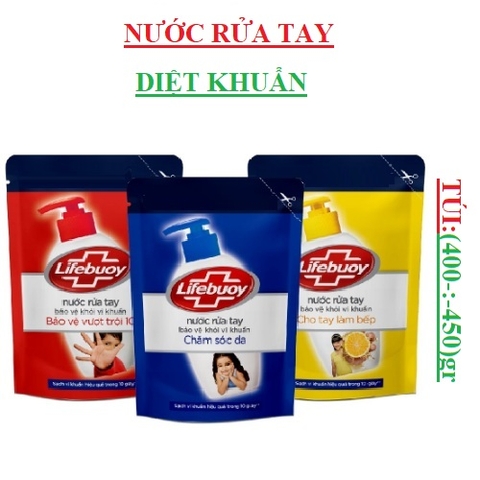 Nước rửa tay Lifebuoy túi (380-:-450)gr
