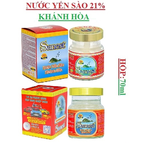 Nước yến sào 21% Khánh Hòa lọ 70ml