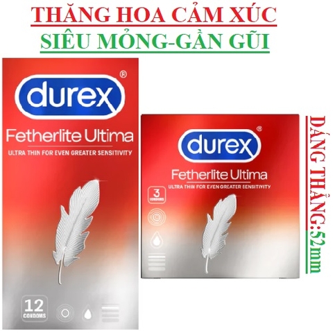 Bao cao su siêu mỏng Durex fethelite ultima