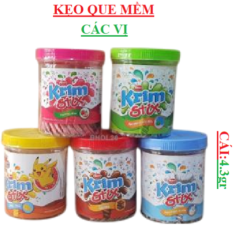 Kẹo que mềm krim stix rebisco cái 4.3gr