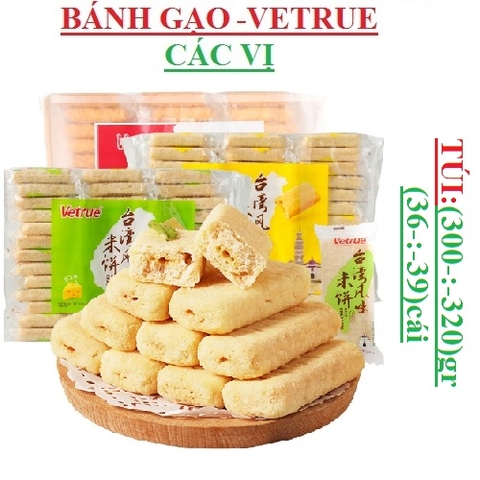 Bánh gạo Vetrue túi (300-:-320)gr