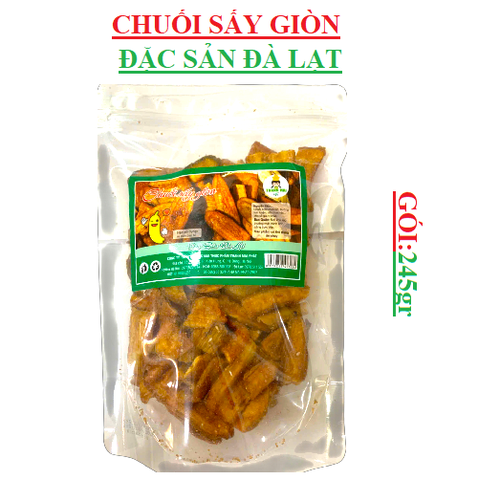 Chuối sấy giòn đặc sản đà lạt thanh mai phát gói 245gr
