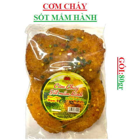 Cơm cháy sốt mắm hành Quyên Hồng gói 80gr