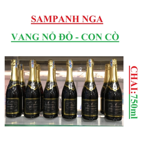 Rượu vang nổ sâm panh (Champagnes) Nga hiệu con cò chai 750ml