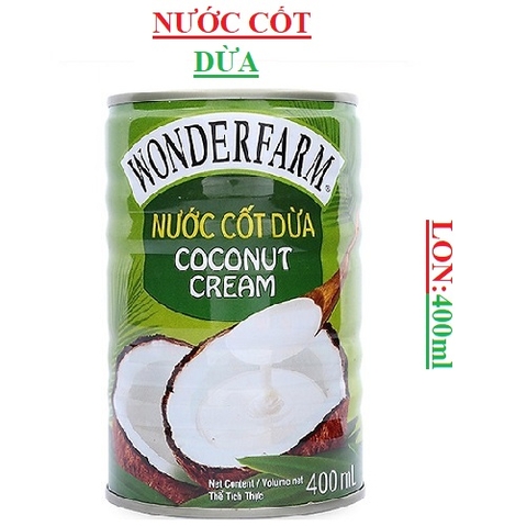 Nước cốt dừa Wonderfarm  lon 400ml