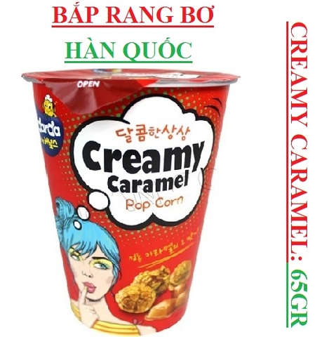 Bắp rang bơ hàn quốc darda cốc creamy caramel, supermix, strawberry&yougrt, creamchesses,