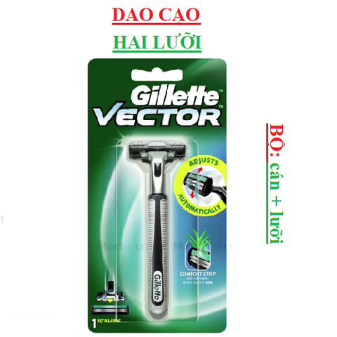Dao cạo Gillette Vector plus bộ cán + lưỡi