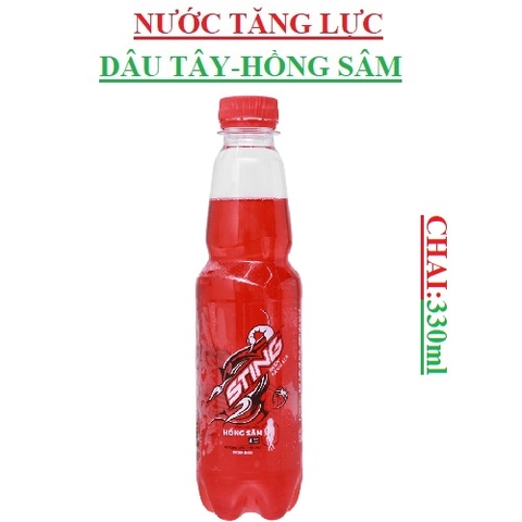 Nước tăng lực sting hương dâu tây đỏ chai (300-:-350)ml