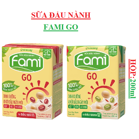 Sữa đậu nành fami GO hộp 200ml