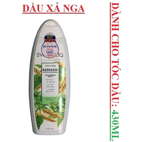 Dầu xả Nga dành cho tóc dầu svoboda chai 430ml trắng