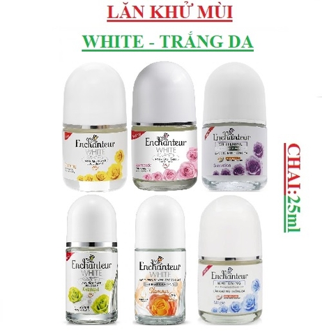 Lăn khử mùi trắng da Enchanteur White chai 25ml
