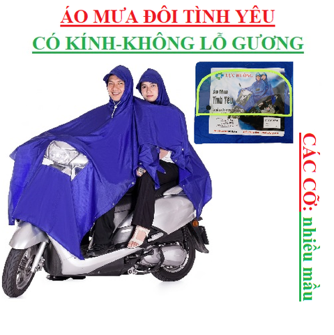 Áo mưa đôi có kính không lỗ gương  Lực hường
