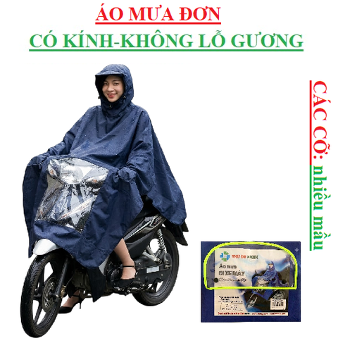 Áo mưa đơn có kính không lỗ gương Thủ Đô Xanh
