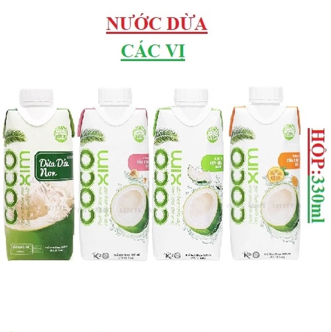 Nước dừa xiêm Cocoxim hộp 330ml