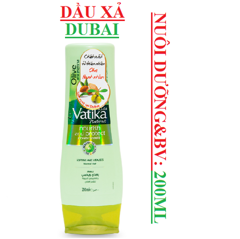 Dầu xả Dubai Vatica 200ml nuôi dưỡng & bảo vệ, chống rụng tóc, phục hồi hư tổn