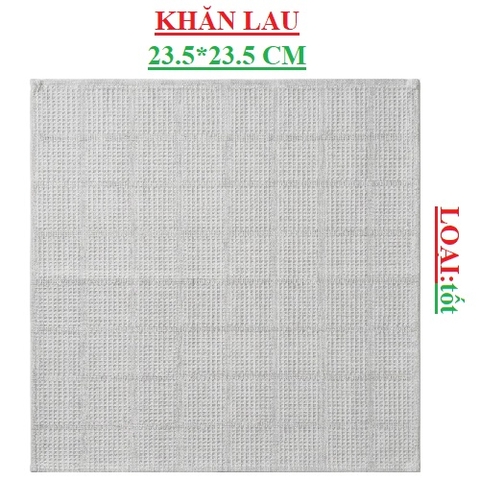 Khăn lau trắng kích thước 23.5*23.5cm