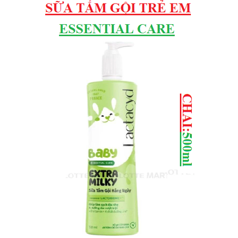 Sữa tắm gội em bé Lactacyd chai 500ml