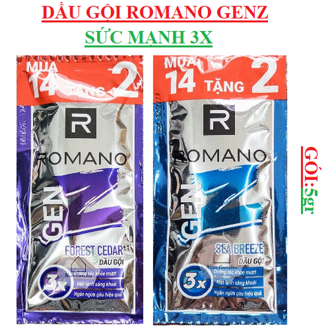 Dầu gội sức mạnh X3 romano gen z dây gói (5-:-7)gr