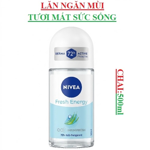Lăn ngăn mùi tươi mát sức sống nữ Nivea  fresh energy chai 50ml
