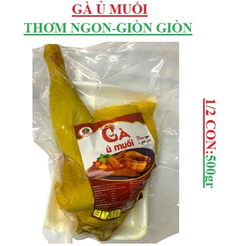 Gà ủ muối Dabaco khay 1/2 con túi 500gr+/-20gr