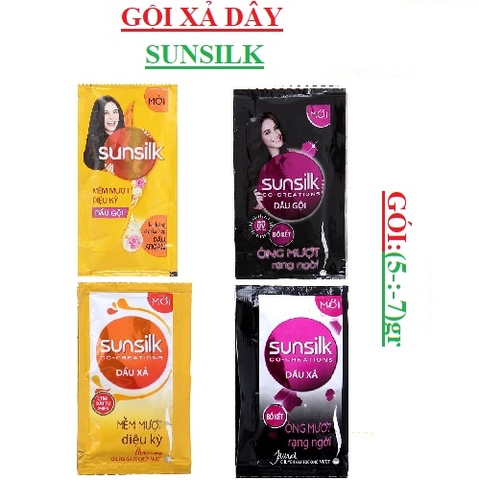 Dầu gội, xả Sunsilk dây gói (5-:-7)gr