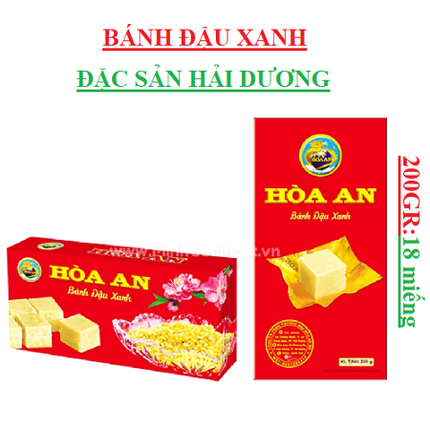 Bánh đậu xanh Hải Dương Hoà An HA10 hộp 200gr