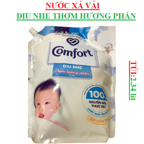 Nước xả vải Comfort Dịu nhẹ túi (2.1-:-2.4) lít