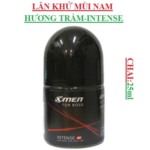 Lăn khử mùi hương trầm intense xmen for boss chai (25-:-35)ml