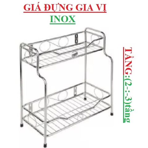 Kệ  đựng lọ gia vị inox