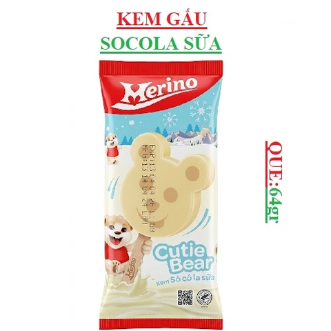 Kem gấu kido merino que (60-:-64)gr