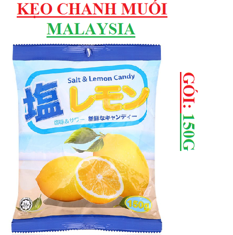 Kẹo chanh muối salt&lemon candy Malysia 150gr