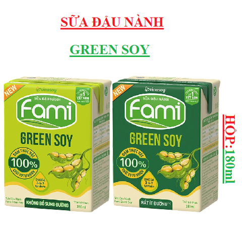 Sữa đậu nành Fami green soy Hộp 180ml