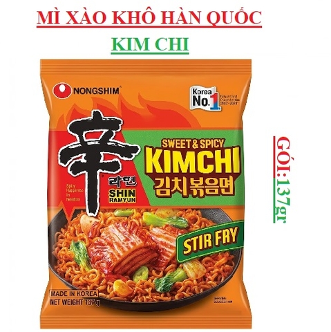 Mì xào khô kim chi  Shin ramyun  nongshim Hàn quốc gói 137gr