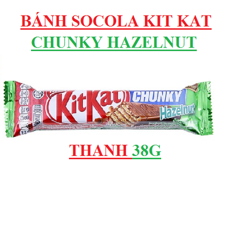 Bánh Socola Kitkat chunky Hazelut 38g