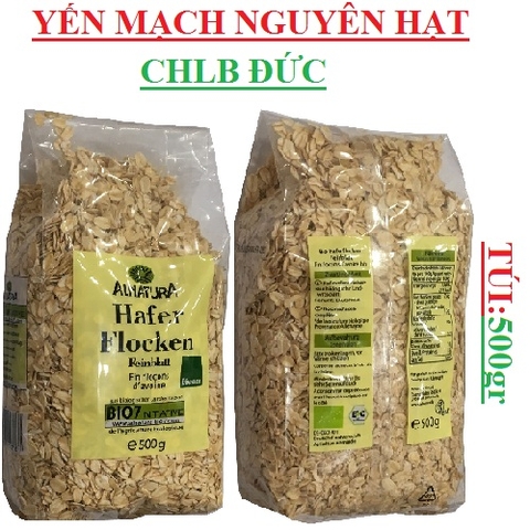 Lúa mạch Đức nguyên hạt hữu cơ ALNATURA Hafer Flocken Bio7 gói 500gr