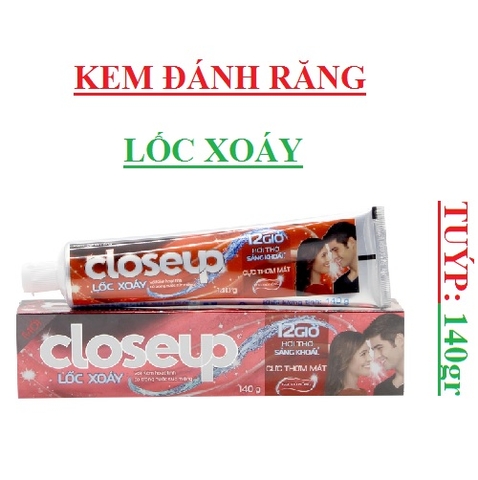 Kem đánh răng closeup lộc đề, lốc xoáy, bạc hà tuýp 140gr