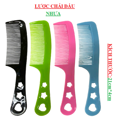 Lược chải tóc nhựa có tay cầm LR