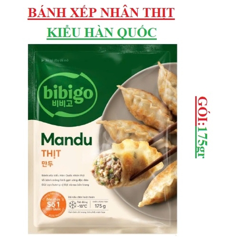 Bánh xếp nhân thịt kiểu hàn quốc mandu bibigo gói 175 gr