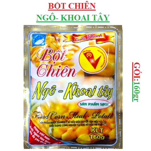Bột chiên ngô-khoai tây Quốc Khánh gói(150-:-165)gr