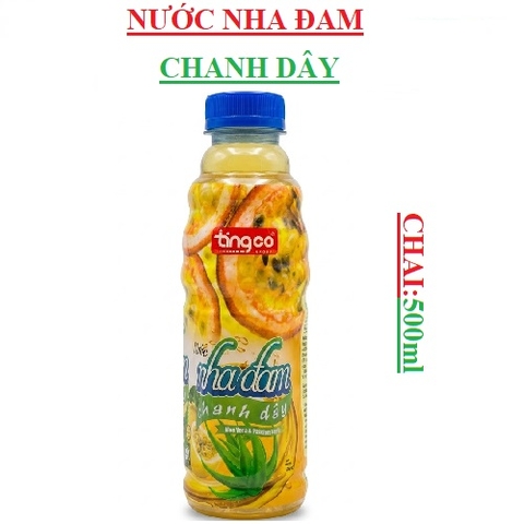 Nước nha đam chanh dây TNBCO Tingco  chai (400-:-500)ml