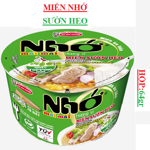 Miến ăn liền Nhớ mãi mãi tô (58-:-65)gr