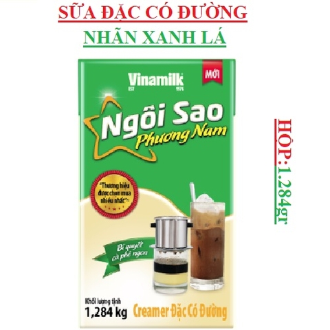 Sữa đặc có đường Ngôi Sao Phương Nam Vinamilk xanh lá hộp 1284gr