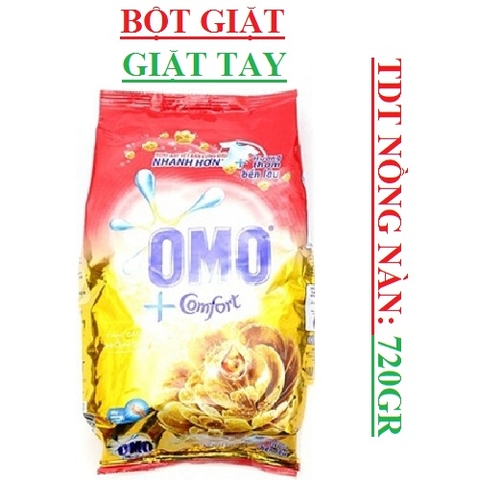 Bột giặt tay omo 800gr, omo tinh dầu thơm, ngất ngây, nồng nàn, dịu nhẹ trên da 720gr