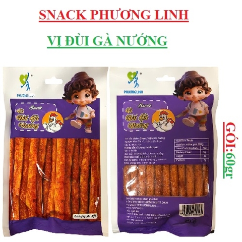 Snack vị đùi gà nướng Phương Linh gói 60 gr