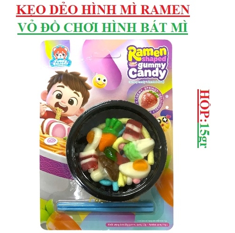 Kẹo dẻo hình mì ramen Yummy delight hộp 15gr