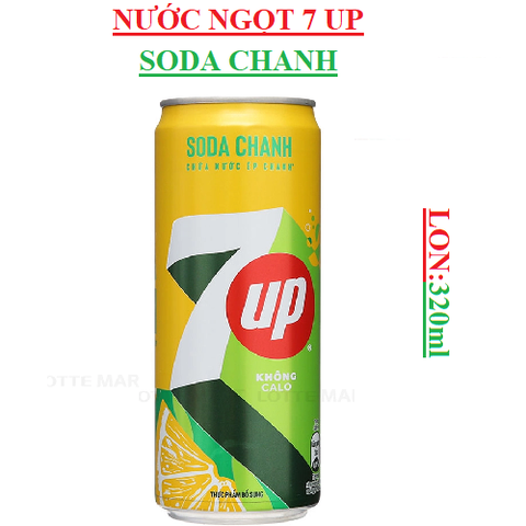 Nước ngọt soda  7up lon (310-:-350)ml
