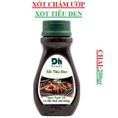 Xốt chấm ướp tiêu đen DH foods  chai (180-:-210)gr